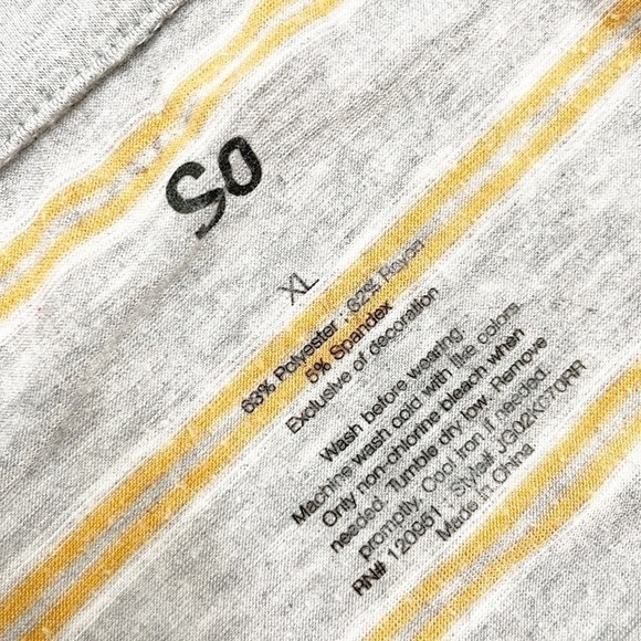 SO gray/gold striped tee - Picture 3 of 4